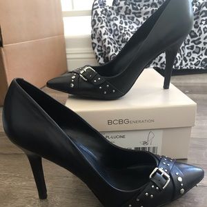 BCBG BLACK 4” studded heel!!! NIB!! Never worn!!